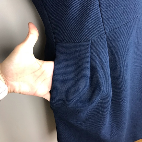 Madewell Colorblock Black Navy Dress - Picture 7 of 8